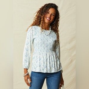 Matilda Jane Enchanted Garden Hilton Head Floral-print Navy Smocked Size XS